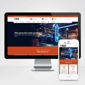 响应式汽车零配件五金机械英文外贸网站