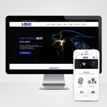 蓝色外贸网站 中英文双语网站